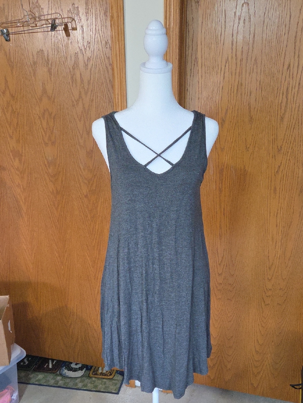 #15 Charcoal Gray Knit Top Tunics Large